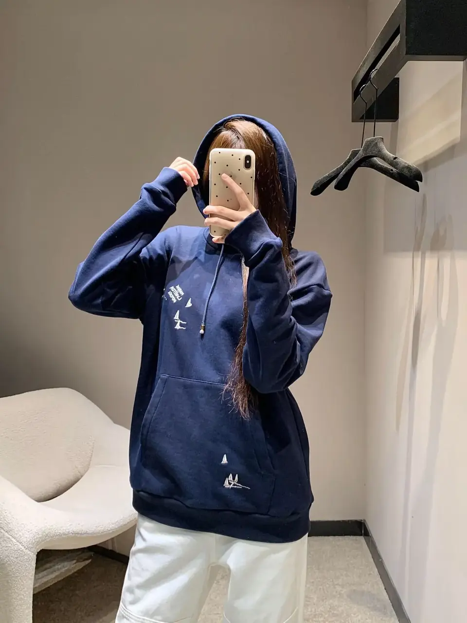 【預售】【雙11新品】1V 25FW 帆船字母刺繡 後背大logo 連帽衛衣帽衫帽T長袖