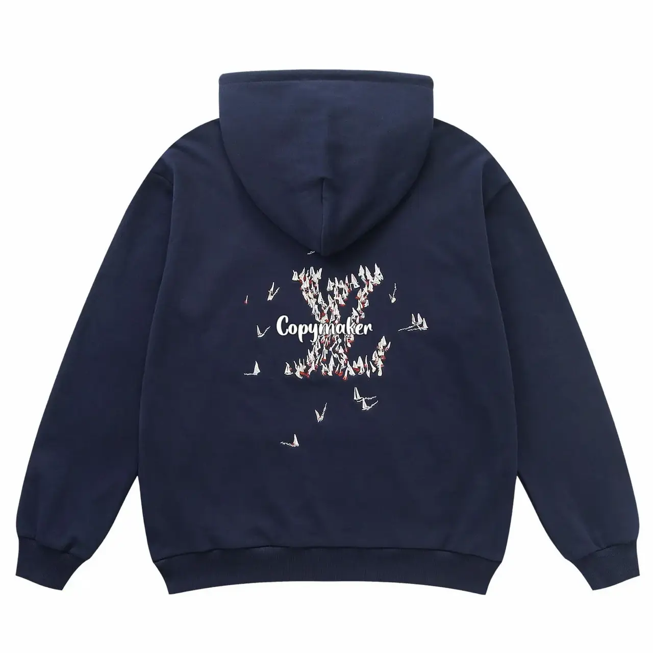 【預售】【雙11新品】1V 25FW 帆船字母刺繡 後背大logo 連帽衛衣帽衫帽T長袖