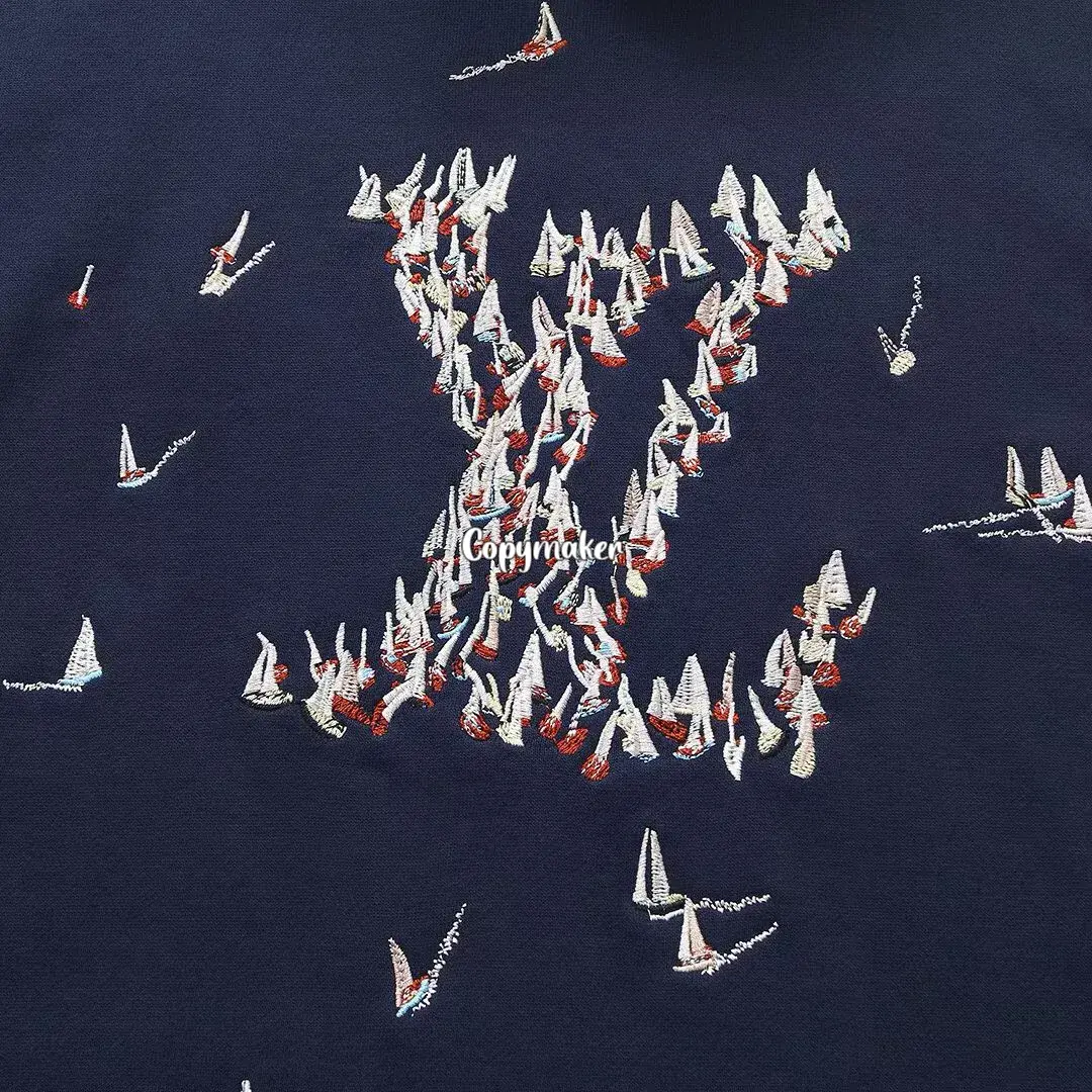 【預售】【雙11新品】1V 25FW 帆船字母刺繡 後背大logo 連帽衛衣帽衫帽T長袖