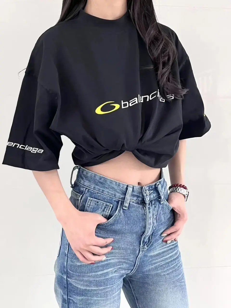 【618新品】巴黎 BLC 25SS 循環刺繡logo單環四面刺繡 短袖T恤 二色