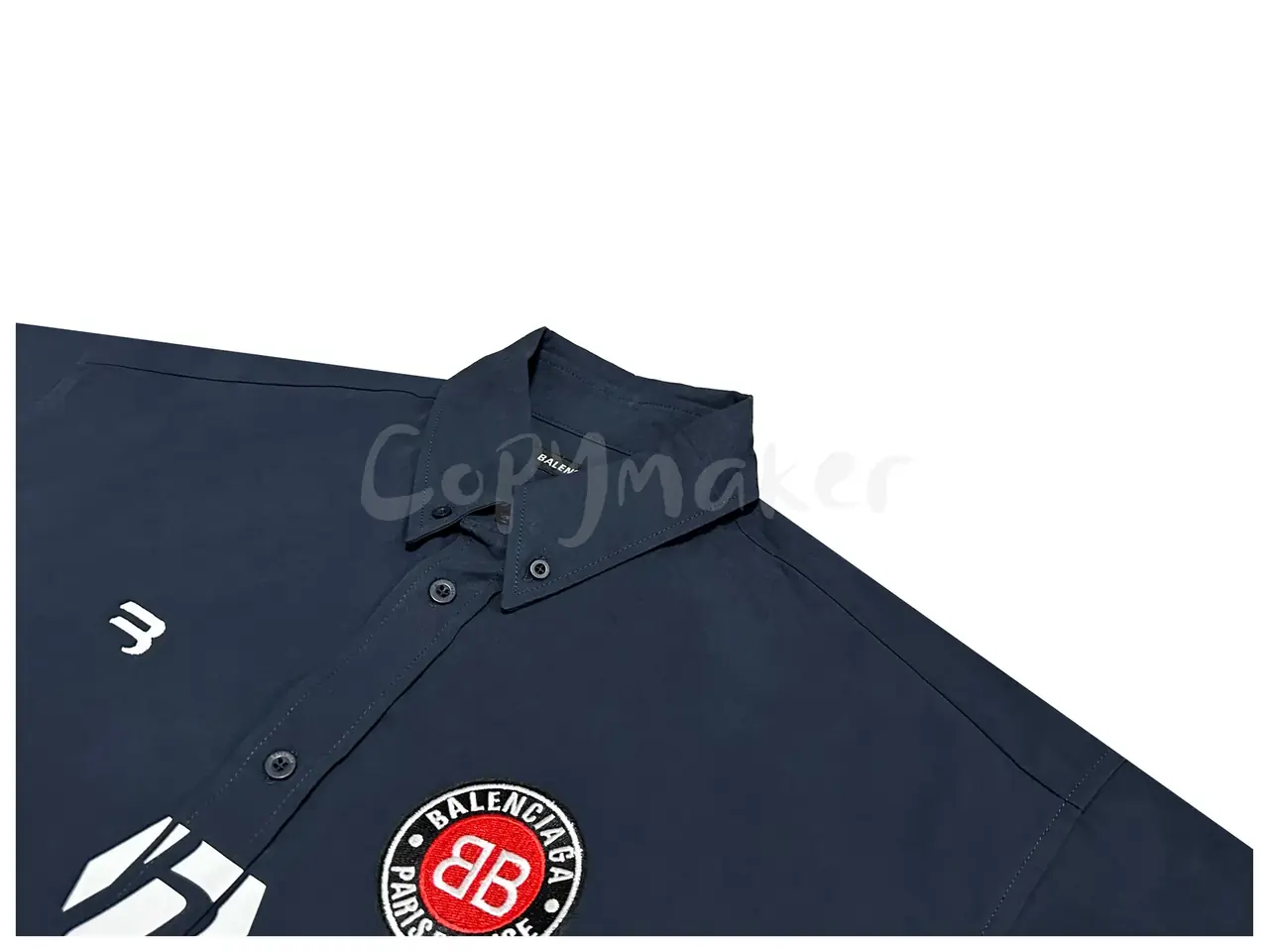 巴黎 BLC 23SS Soccer Shirt 經典刺繡 足球短袖襯衫