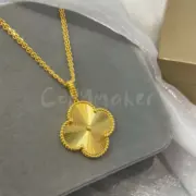 VCA 梵克雅* Alhambra 四葉草 貝母 瑪瑙 孔雀石 雷射 項鍊掛飾 V金：圖片 14