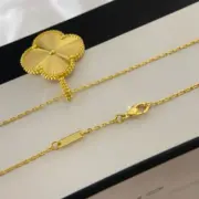 VCA 梵克雅* Alhambra 四葉草 貝母 瑪瑙 孔雀石 雷射 項鍊掛飾 V金：圖片 16