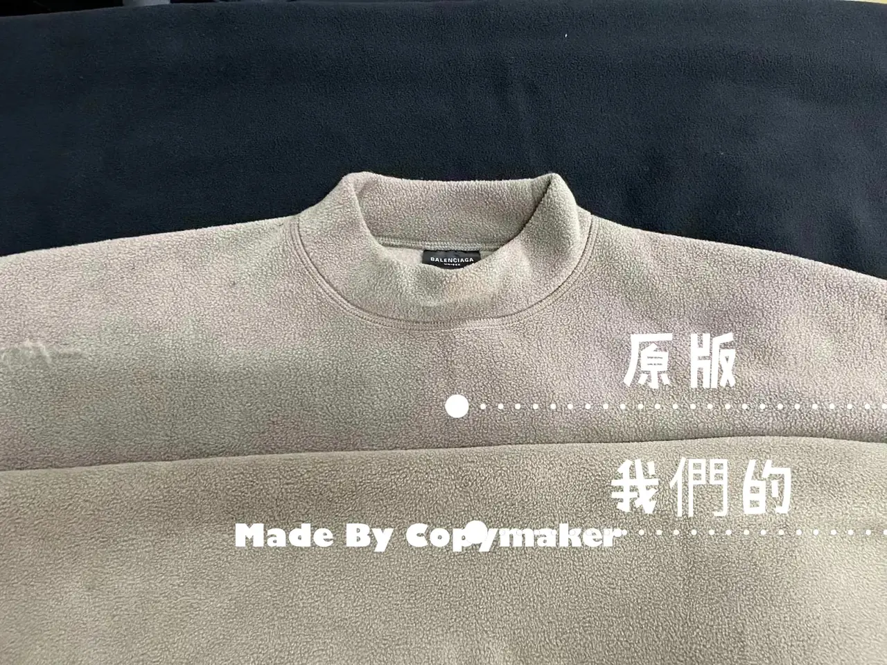 巴黎 BLC 22FW 新款 3B 搖粒絨 刺繡 圓領衛衣 大學T