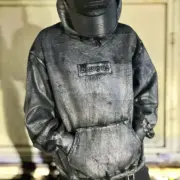 【預售】SUP x MM6 24SS 聯名款 Box logo Hoodie bogo 刷漆工藝鋁箔帽T帽踢連帽衛衣：圖片 4