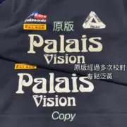 PALACE 22SS Flag Stripe Crew Navy 條紋 幾何圖案 長袖 衛衣 大學T：圖片 5