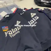 PALACE 22SS Flag Stripe Crew Navy 條紋 幾何圖案 長袖 衛衣 大學T：圖片 8