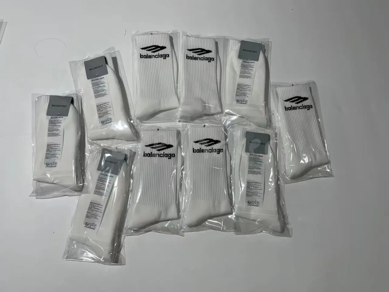 巴黎 BLC 23SS 3B Sports Icon Socks 襪子 中筒襪 毛巾底