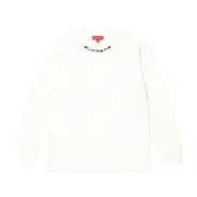 【預售】 SUP 23FW Collar Logo LS Top 刺繡logo 簡約素色 長袖T恤薄衛衣 黑色/白色：圖片 3