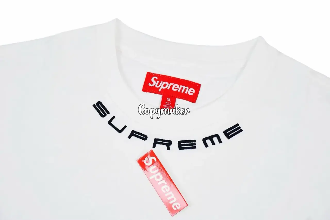 【預售】 SUP 23FW Collar Logo LS Top 刺繡logo 簡約素色 長袖T恤薄衛衣 黑色/白色