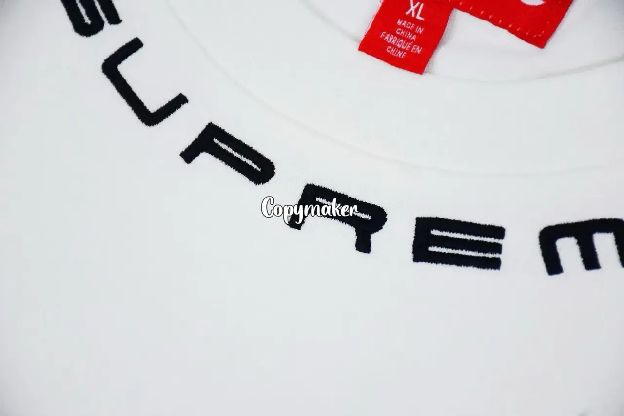 【預售】 SUP 23FW Collar Logo LS Top 刺繡logo 簡約素色 長袖T恤薄衛衣 黑色/白色