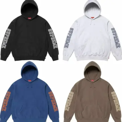 【預售】Sup FW24 Collegiate Sleeve Hooded Sweatshirt 麒麟臂發泡印花連帽衛衣帽踢長袖 四色