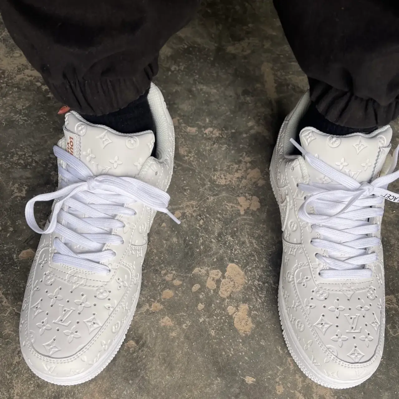 【預售】1V x NK Air Force 1 Low 聯名 AF1 空軍 滿版老花壓紋 板鞋休閒鞋運動鞋