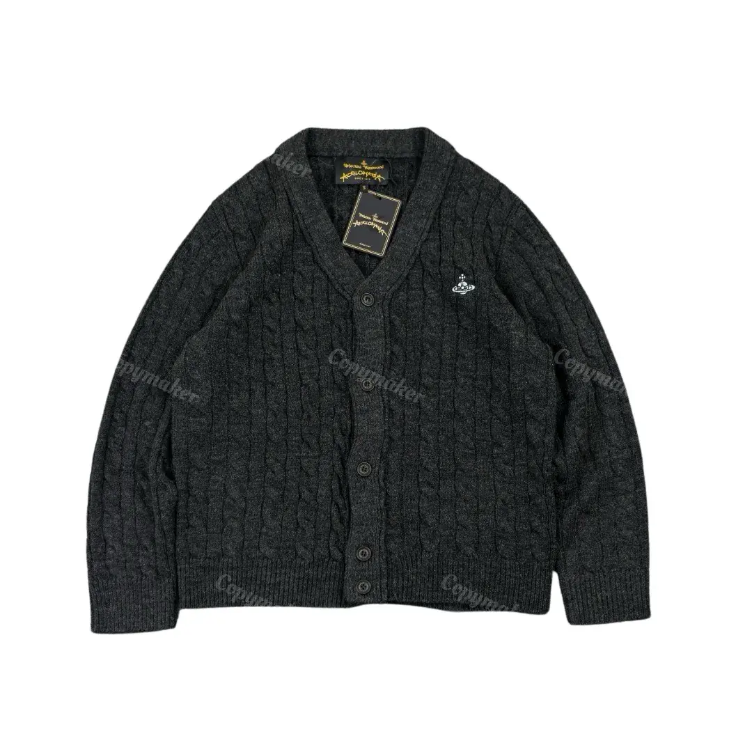 【現貨】Viv1enne Westwood 22FW 土星星球刺繡 麻花針織 針織衫毛衣外套