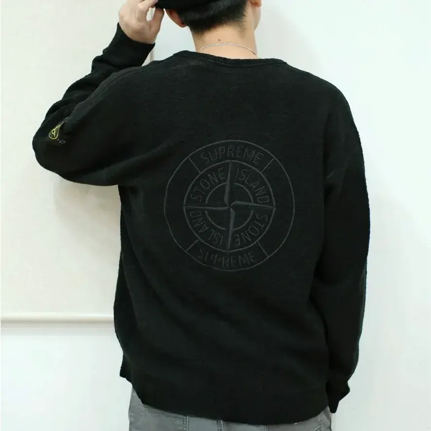 SUP x STONE ISLAND 23FW 至尊 石頭島 聯名 羊毛混紡 針織衫毛衣外套開衫