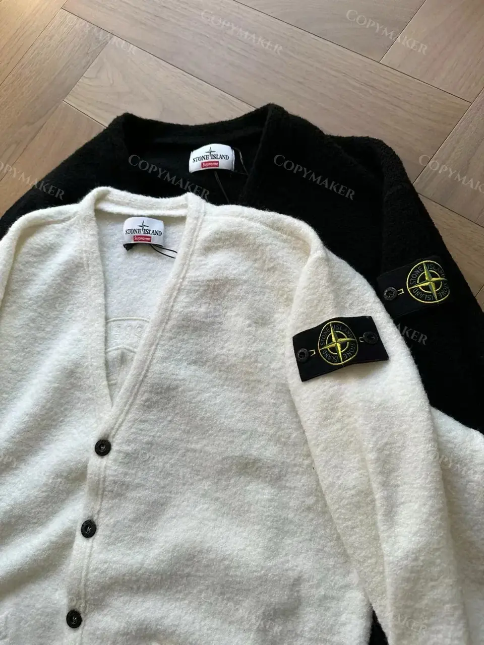 SUP x STONE ISLAND 23FW 至尊 石頭島 聯名 羊毛混紡 針織衫毛衣外套開衫
