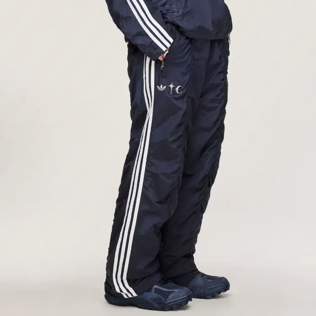 【預售】THUG CLUB x AD originals 25FW 聯名 鍍銀logo 金屬尼龍皺摺 長褲休閒褲運動褲