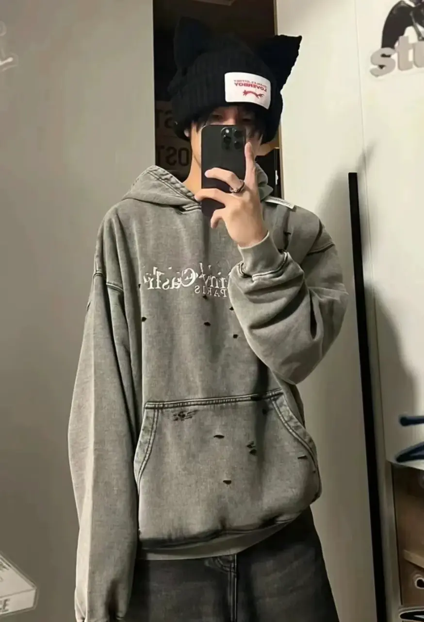 Maison Margiela Tommy Cash 馬吉拉 聯名做舊水洗破壞 帽T連帽衛衣 mm6