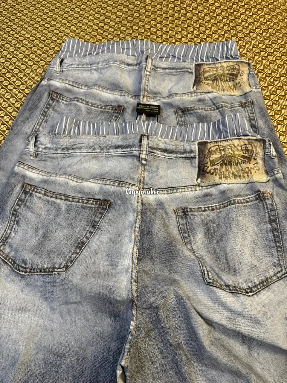 【預售】Acne Studios 25SS 仲夏系列 雙腰雙褲頭 水洗黑灰 直筒牛仔褲長褲工裝褲