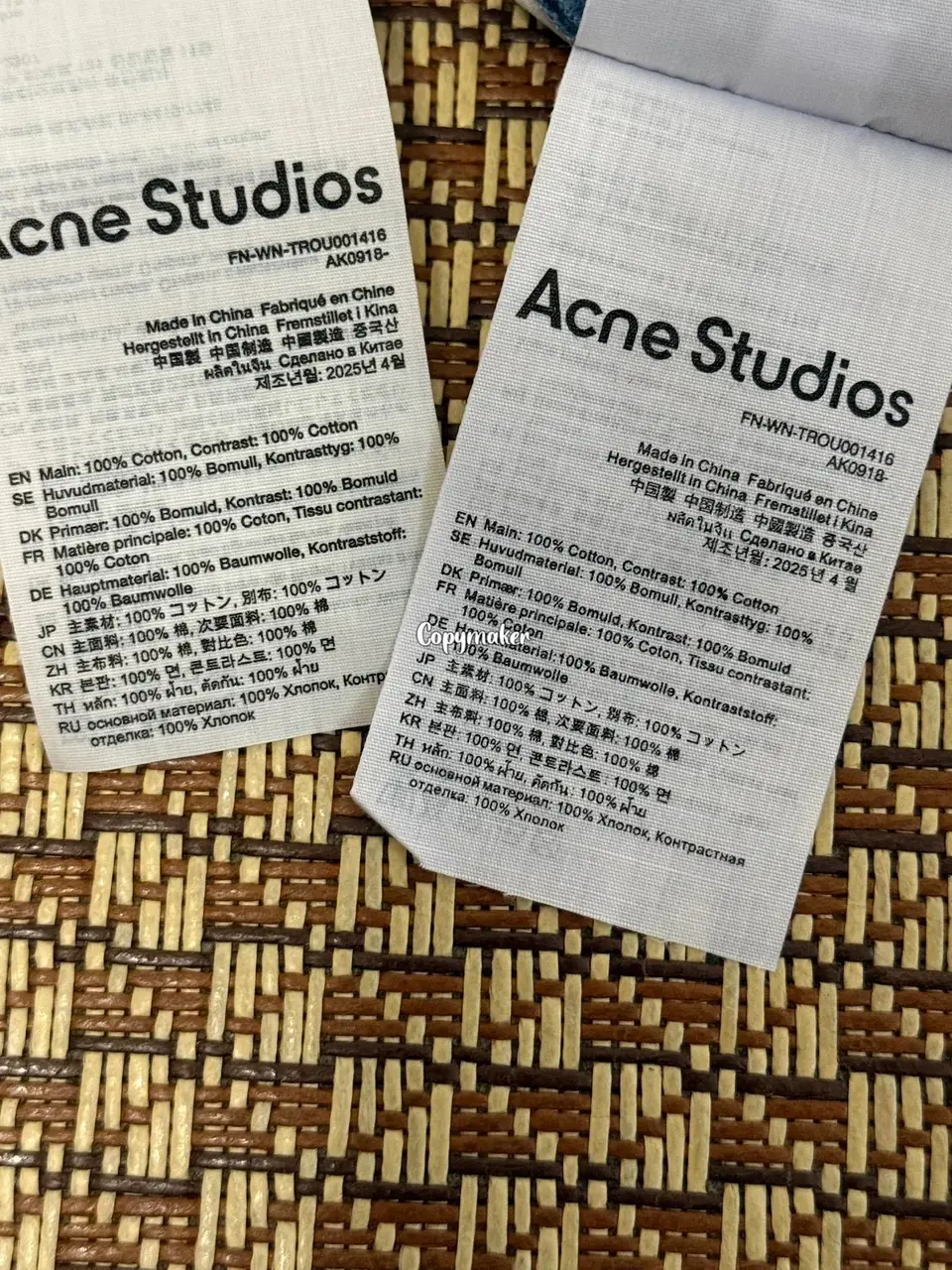 【預售】Acne Studios 25SS 仲夏系列 雙腰雙褲頭 水洗黑灰 直筒牛仔褲長褲工裝褲