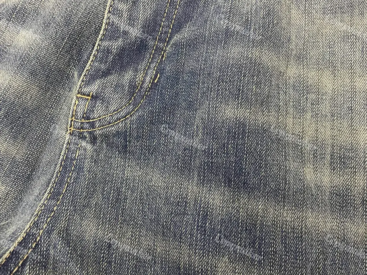 巴黎 BLC 23SS 復古拼接面料 丹寧牛仔褲 直筒褲 長褲