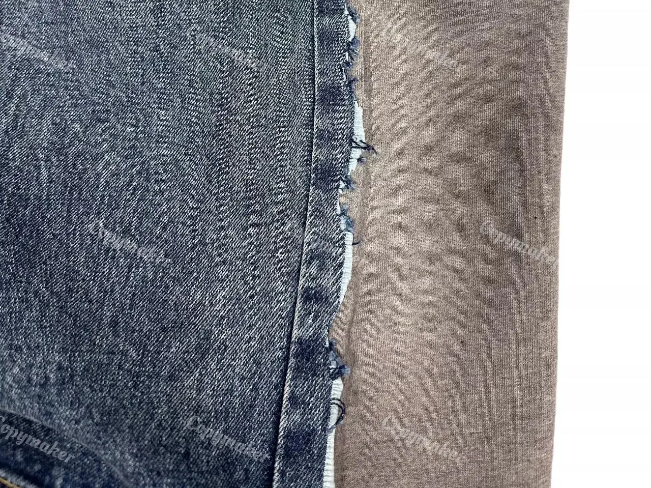 巴黎 BLC 23SS 復古拼接面料 丹寧牛仔褲 直筒褲 長褲