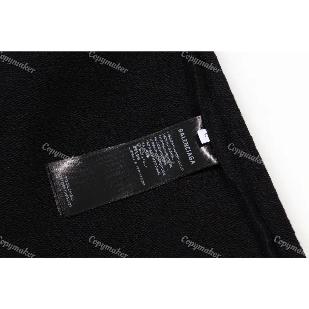 巴黎 BLC 23FW Paris Moon Crinkled Fleece Hoodie 顛倒鐵塔做舊破洞 帽T連帽衛衣