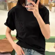 【現貨】LOWE 25SS 口袋刺繡 經典幾何logo 短袖T恤 黑色/白色：圖片 7