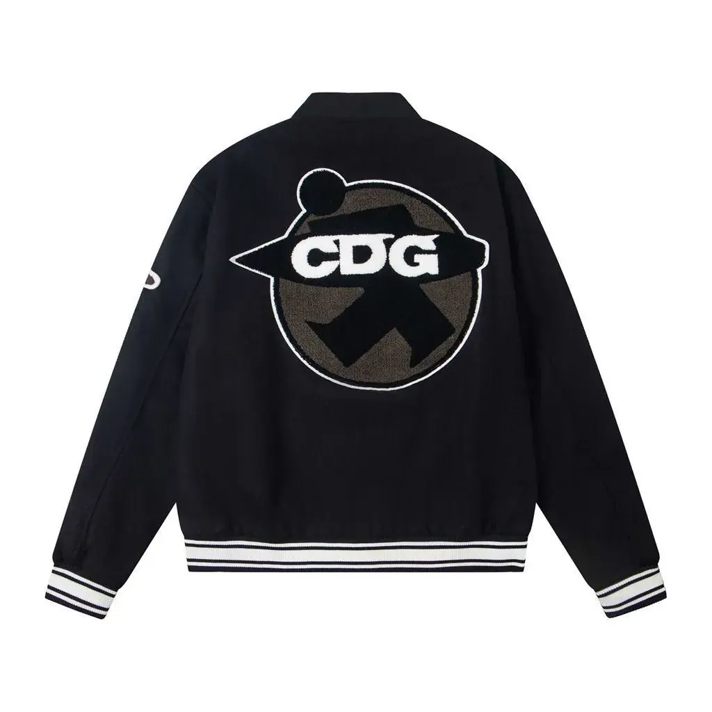 【預售】【福利回饋】CDG x Stussy Varsity Jacket 聯名 徽章刺繡背後印花 羊毛棒球外套夾克