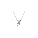 【現貨】Chrome Hearts 藏銀別針滿鑽雙十字架項鍊吊墜飾品 CH克羅心