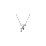 【現貨】Chrome Hearts 藏銀別針滿鑽雙十字架項鍊吊墜飾品 CH克羅心