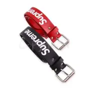 Sup 22SS week 13 Repeat Leather Belt 滿版Logo 牛皮真皮皮帶 腰帶 黑紅2色：圖片 9