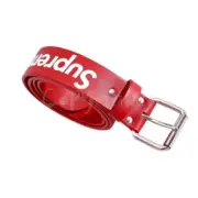 Sup 22SS week 13 Repeat Leather Belt 滿版Logo 牛皮真皮皮帶 腰帶 黑紅2色：圖片 13