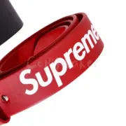Sup 22SS week 13 Repeat Leather Belt 滿版Logo 牛皮真皮皮帶 腰帶 黑紅2色：圖片 19