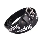 Sup 22SS week 13 Repeat Leather Belt 滿版Logo 牛皮真皮皮帶 腰帶 黑紅2色：圖片 22