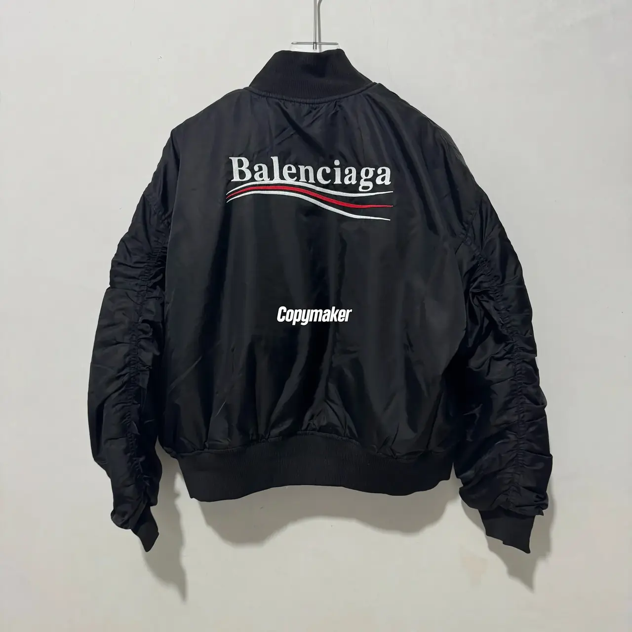 【預售】【福利回饋】巴黎 BLC 23FW 可樂波浪經典logo 彎刀尼龍 飛行夾克外套 廓型 MA-1