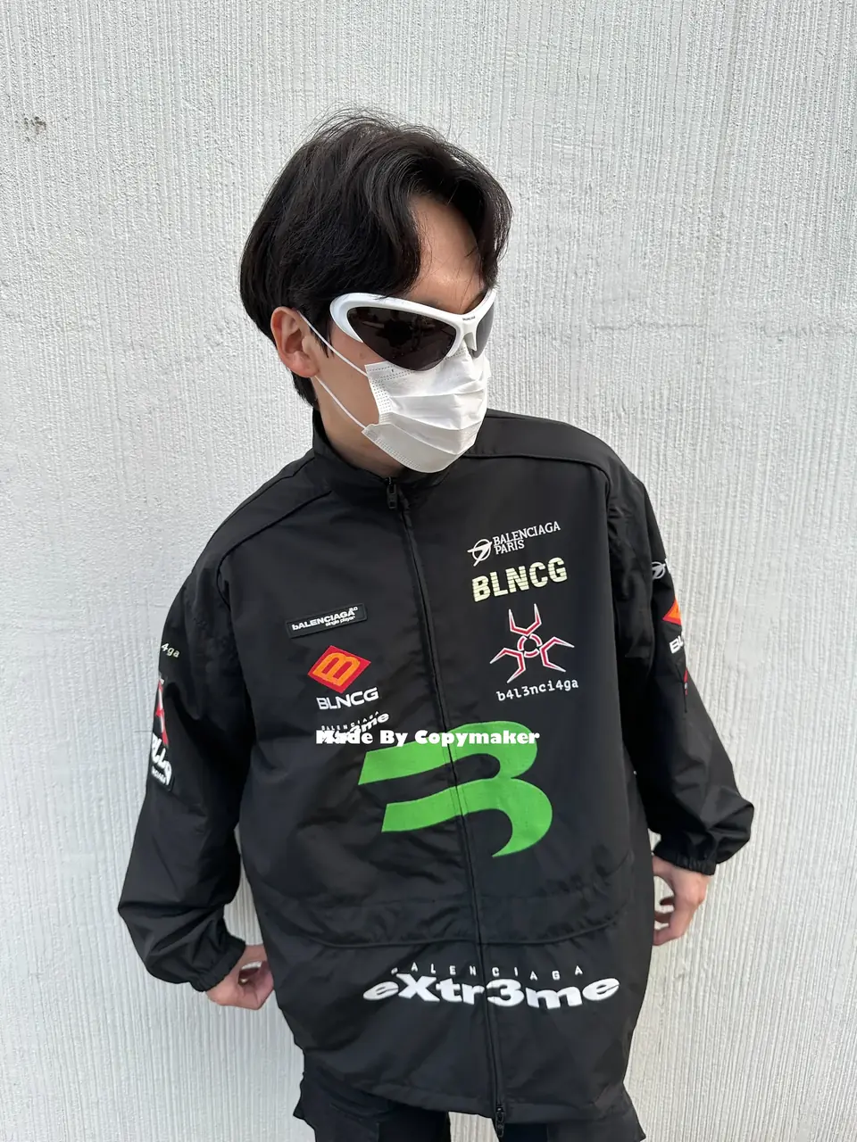 巴黎 BLC 22SS GAMER 刺繡Logo 賽車服 衝鋒衣 外套 夾克