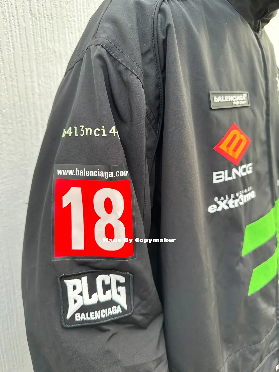 巴黎 BLC 22SS GAMER 刺繡Logo 賽車服 衝鋒衣 外套 夾克