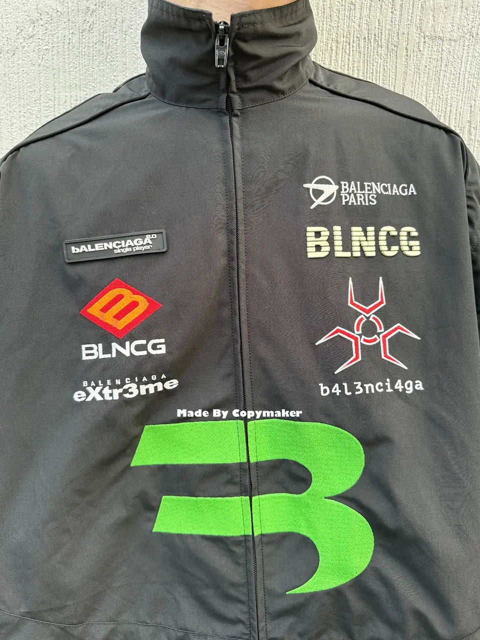 巴黎 BLC 22SS GAMER 刺繡Logo 賽車服 衝鋒衣 外套 夾克