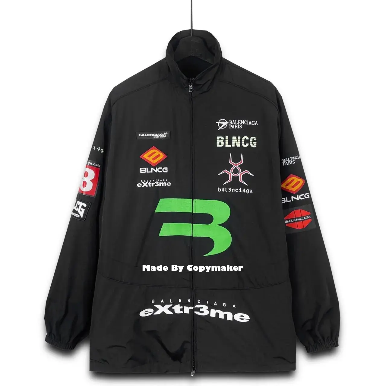 巴黎 BLC 22SS GAMER 刺繡Logo 賽車服 衝鋒衣 外套 夾克