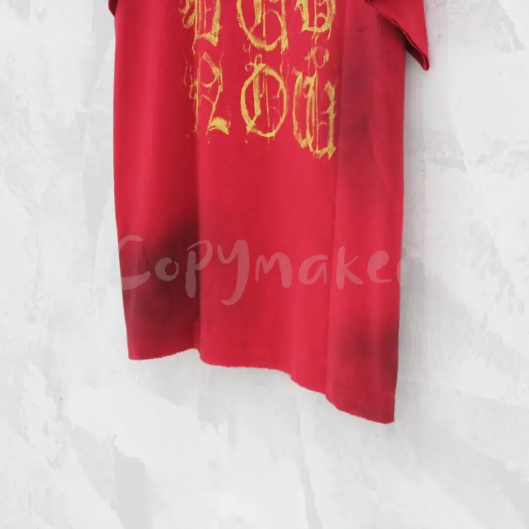巴黎 BLC 23FW Heavy Metal T-shirt 梵文泥染做舊 短袖T恤