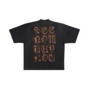 巴黎 BLC 23FW Heavy Metal T-shirt 梵文泥染做舊 短袖T恤：圖片 3