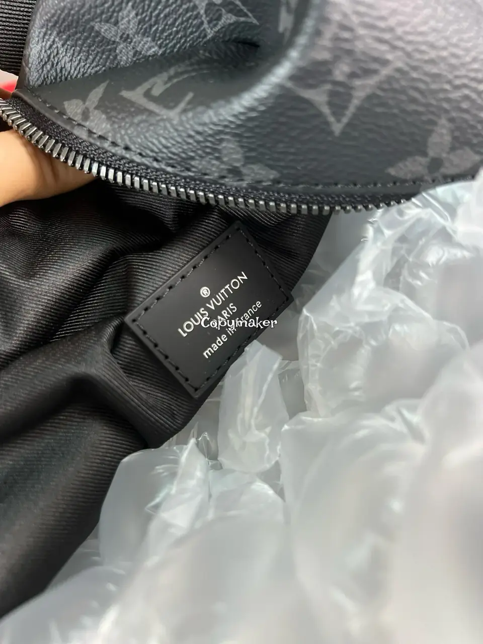 【預售】1V Discovery PM 經典老花 帆布拼接牛皮 後背包雙肩包 黑色
