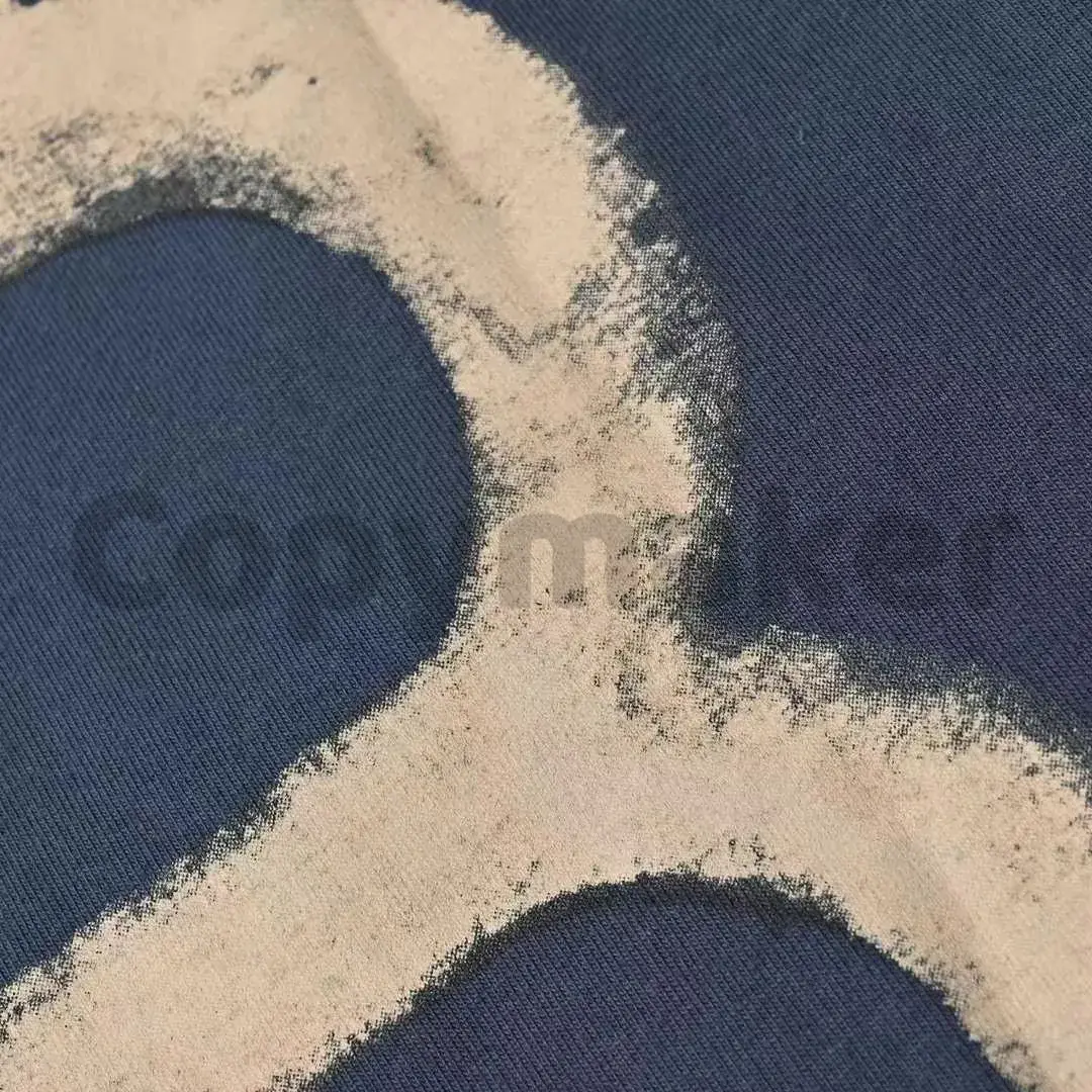 【現貨】巴黎 BLC 24SS 雙B 比特幣 水洗作舊破壞 短袖 T恤 藍灰色