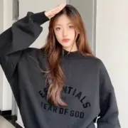 23SS FOG ESSENTIALS 副線 膠標 大學T圓領衛衣 FEAR OF GOD 玄青黑 圓弧字母：圖片 5