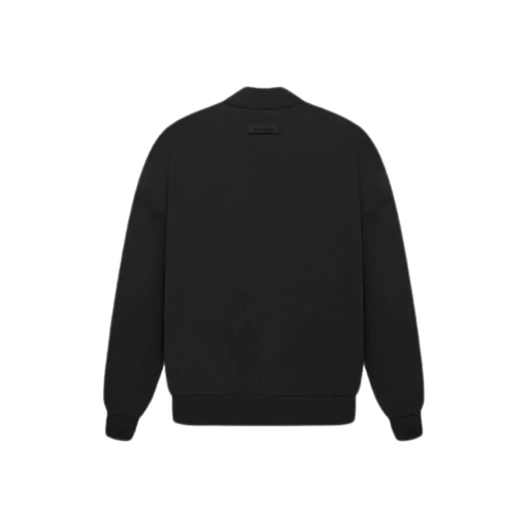 23SS FOG ESSENTIALS 副線 膠標 大學T圓領衛衣 FEAR OF GOD 玄青黑 圓弧字母