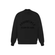 23SS FOG ESSENTIALS 副線 膠標 大學T圓領衛衣 FEAR OF GOD 玄青黑 圓弧字母：圖片 2