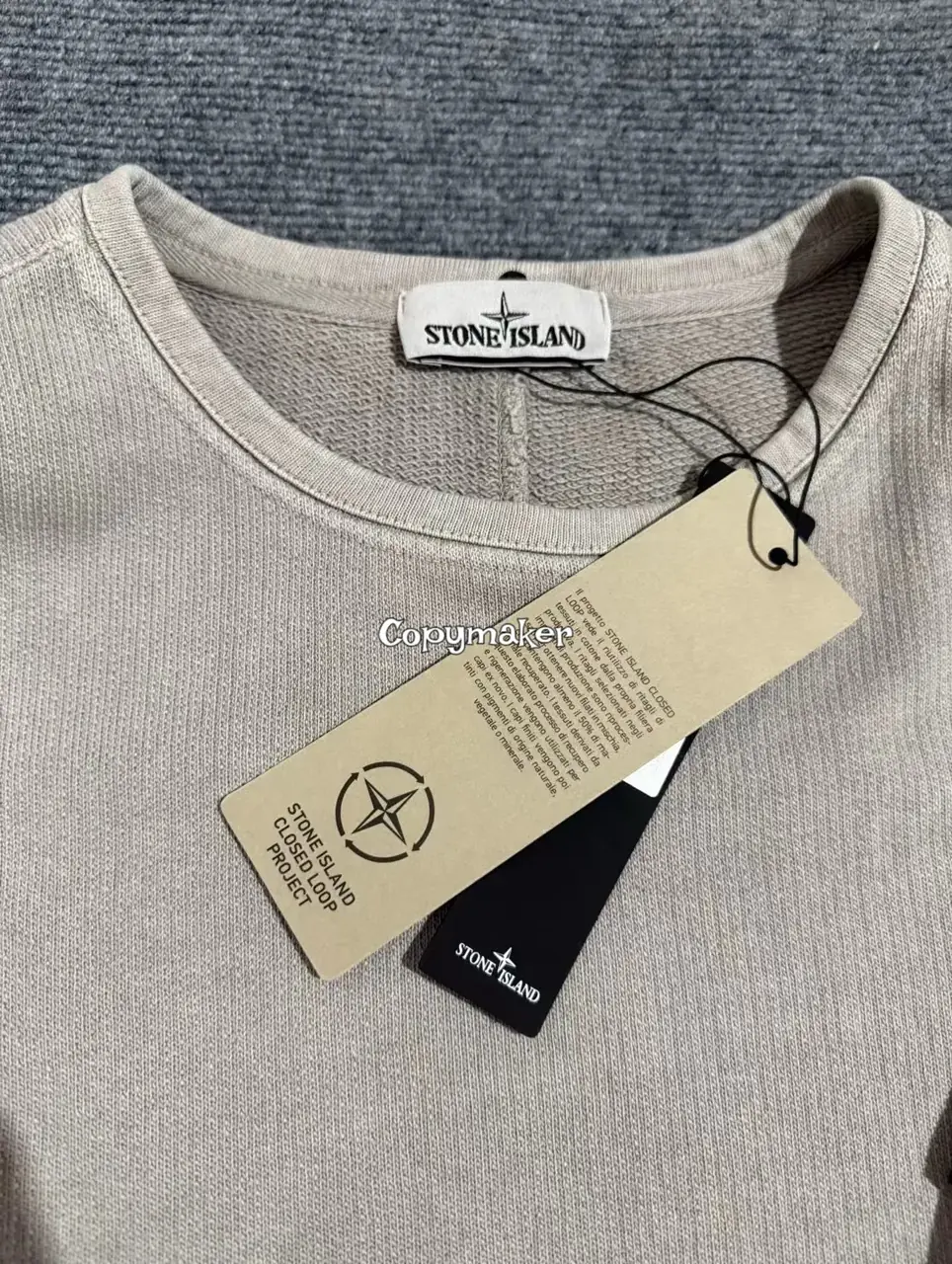 【現貨】STONE ISLAND 24SS CLOSED LOOP 閉環系列 高端支線 白標 石頭島 大學T圓領衛衣