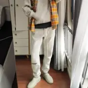 22SS FOG ESSENTIALS 副線 植絨印花 長褲 棉褲 縮口褲 2022 FEAR OF GOD：圖片 3