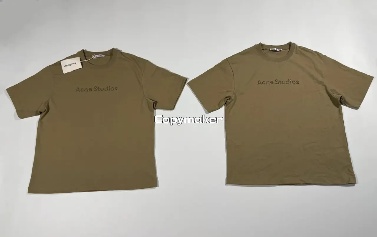 【現貨】Acne Studios 25SS 原廠鉚釘logo字母 圓領純棉短袖T恤 卡其色